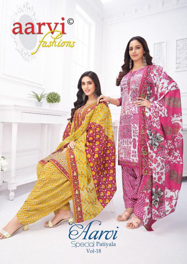 Aarvi Special Patiyala Vol-18 Cotton Designer Patiyala Dress Material